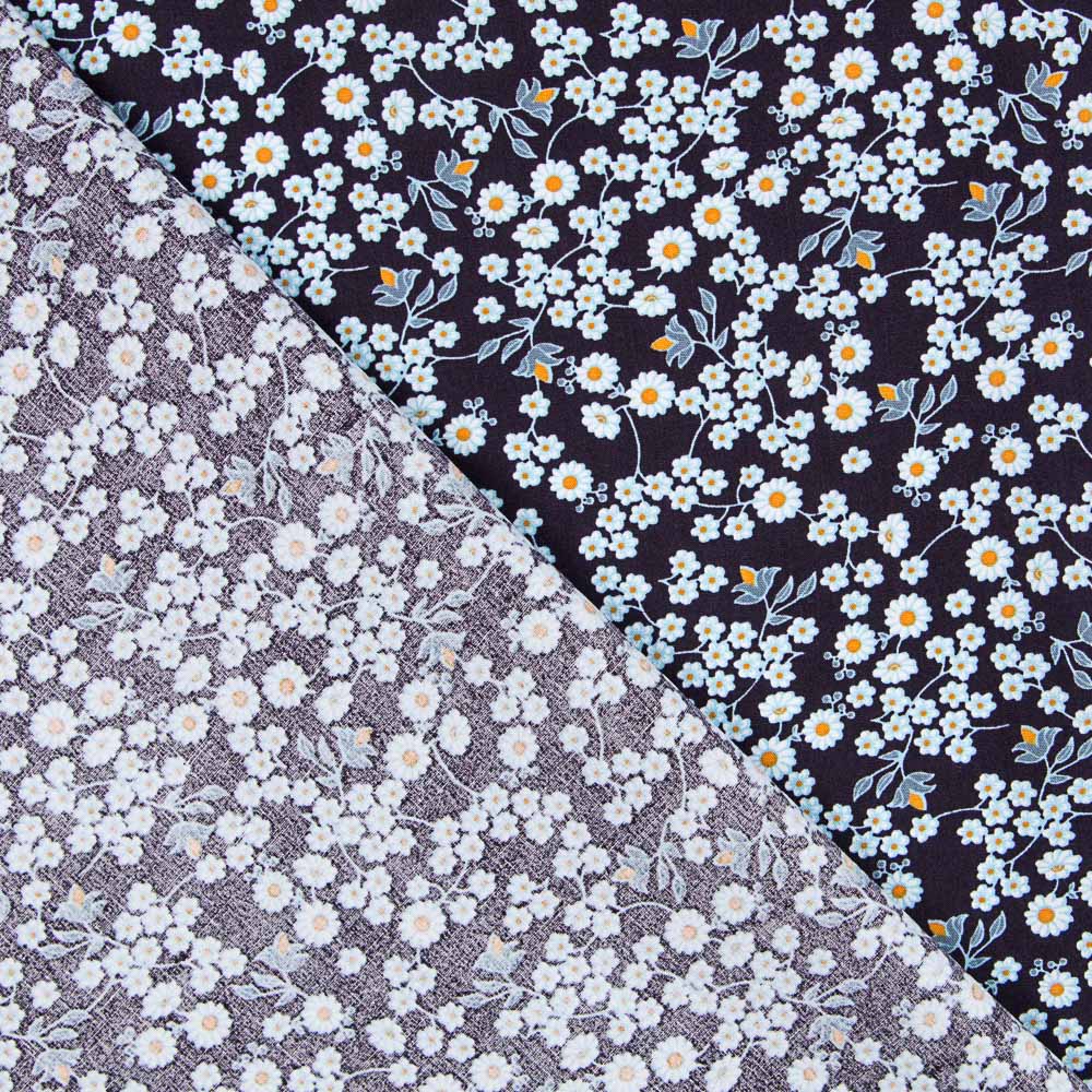 Coton Marguerites Navy - Ribes y Casals