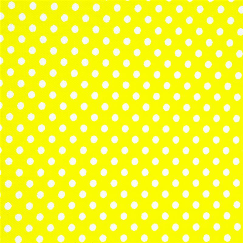Popeline Pois 2mm. Fond Jaune Pois Blanc - Ribes y Casals