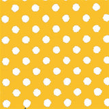 Popeline Pois 2mm. Fond Jaune Pois Blanc - Ribes y Casals
