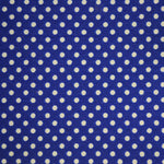 Popeline Pois 2mm. Fond Bleu Roi Pois Blanc - Ribes y Casals