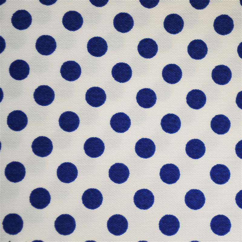 Popeline Pois 2mm. Fond Blanc Pois Bleu Soutenu - Ribes y Casals