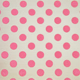 Popeline Pois 2mm. Fond Blanc Pois Rose Bonbon - Ribes y Casals