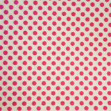 Popeline Pois 2mm. Fond Blanc Pois Fucshia - Ribes y Casals