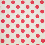 Popeline Pois 2mm. Fond Blanc Pois Fucshia - Ribes y Casals