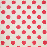 Popeline Pois 2mm. Fond Blanc Pois Fucshia - Ribes y Casals