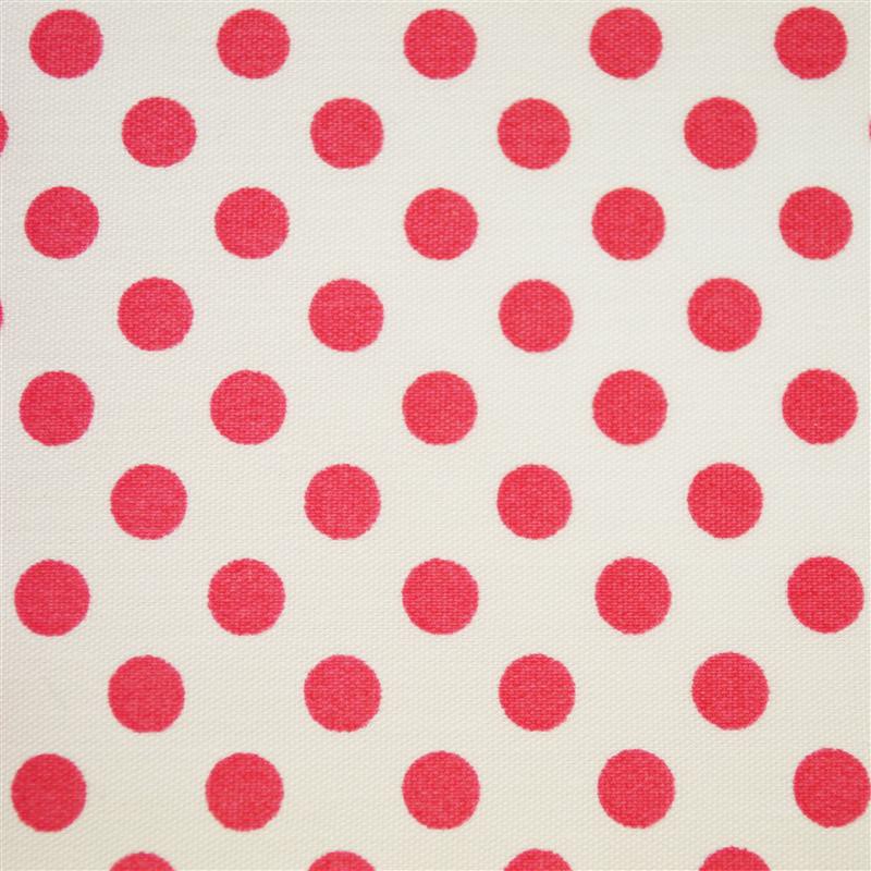 Popeline Pois 2mm. Fond Blanc Pois Fucshia - Ribes y Casals