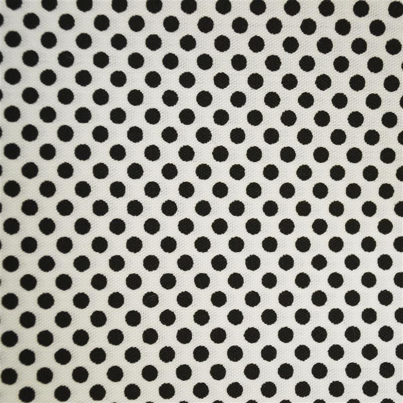 Popeline Pois 2mm. Fond Blanc Pois Noir - Ribes y Casals