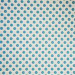 Popeline Pois 2mm. Fond Blanc Pois Turquoise - Ribes y Casals