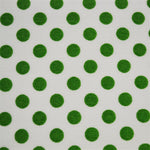 Popeline Pois 2mm. Fond Blanc Pois Vert - Ribes y Casals