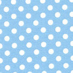 Popeline Pois 2mm. Fond Céleste Pois Blanc - Ribes y Casals