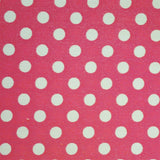 Popeline Pois 2mm. Fond Fucshia Pois Blanc - Ribes y Casals