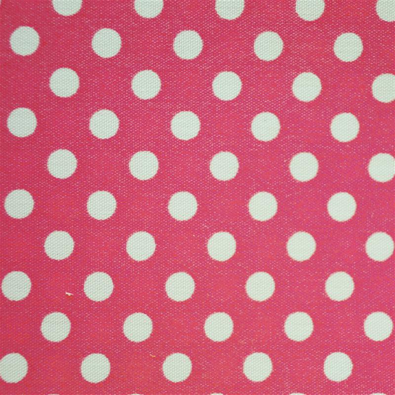 Popeline Pois 2mm. Fond Fucshia Pois Blanc - Ribes y Casals