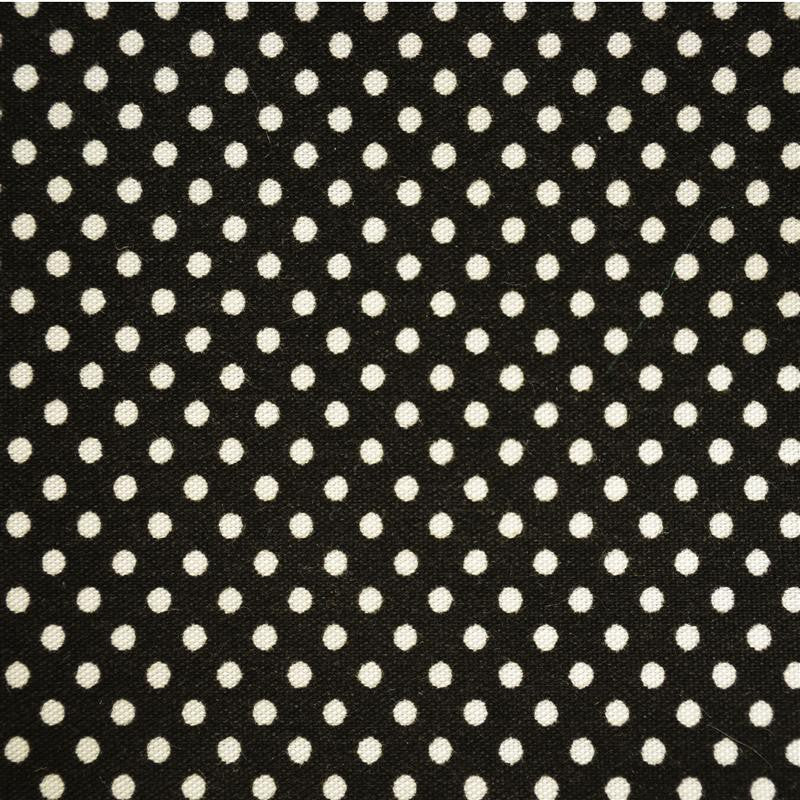 Popeline Pois 2mm. Fond Noir Pois Blanc - Ribes y Casals