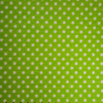 Popeline Pois 2mm. Fond Pistache Pois Blanc - Ribes y Casals