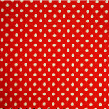 Popeline Pois 2mm. Fond Rouge Pois Blanc - Ribes y Casals
