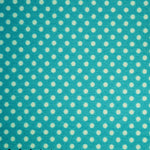 Popeline Pois 2mm. Fond Turquoise Pois Blanc - Ribes y Casals