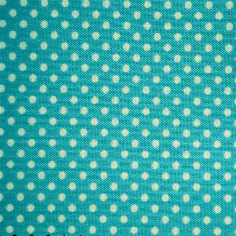 Popeline Pois 2mm. Fond Turquoise Pois Blanc - Ribes y Casals