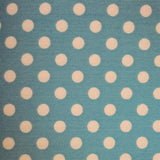 Popeline Pois 2mm. Fond Turquoise Pois Blanc - Ribes y Casals