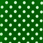 Popeline Pois 2mm. Fond Vert Pois Blanc - Ribes y Casals