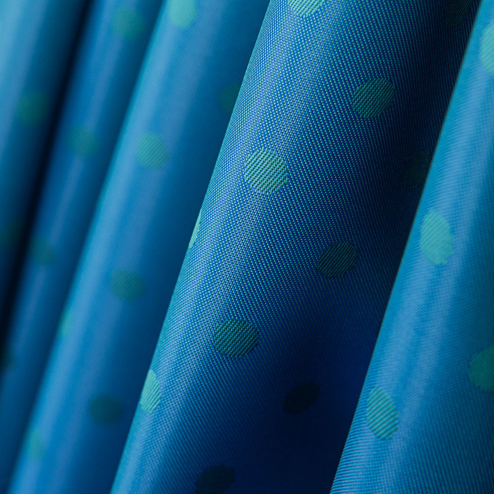 Doublure Rayonne Pois Bleu Vert - Ribes y Casals