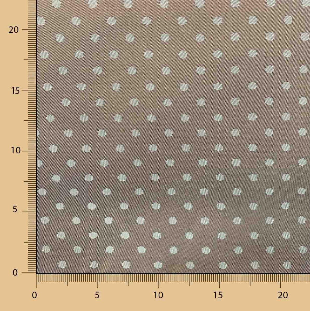 Doublure Rayonne Pois Camel Vert - Ribes y Casals