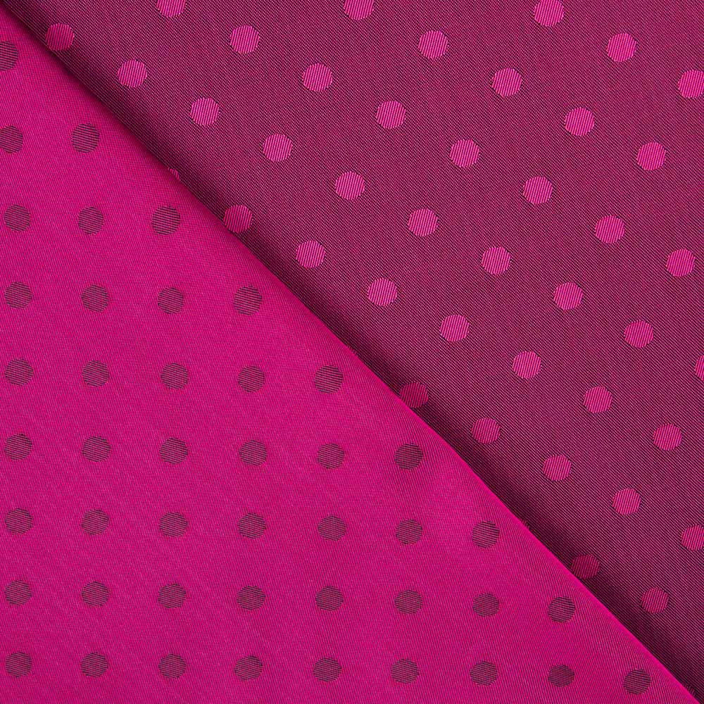 Doublure Rayonne Pois Fuchsia Foncé - Ribes y Casals