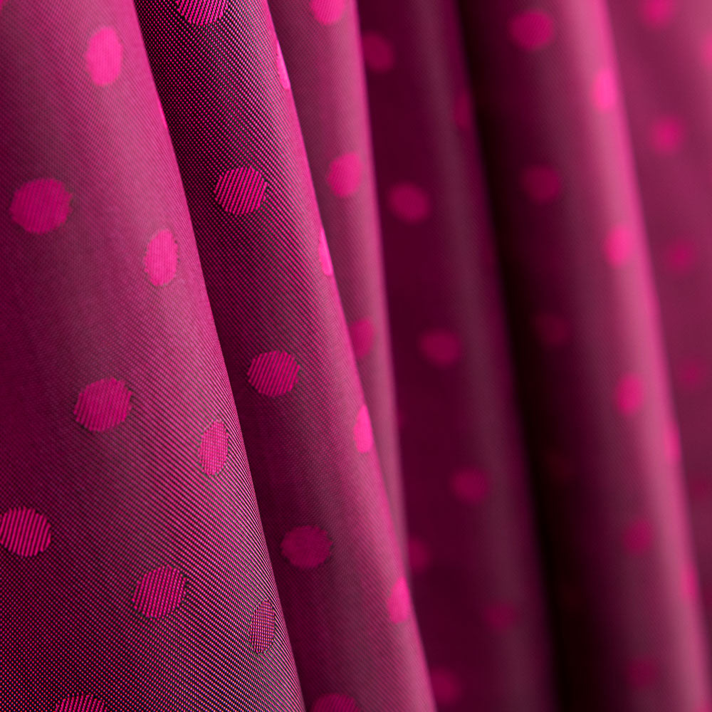 Doublure Rayonne Pois Fuchsia Foncé - Ribes y Casals