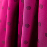 Doublure Rayonne Pois Fuchsia Foncé - Ribes y Casals