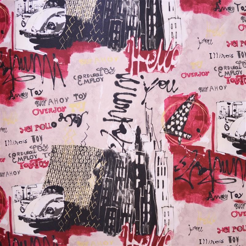 Gabardine Tapisserie Beatle Grenat - Ribes y Casals