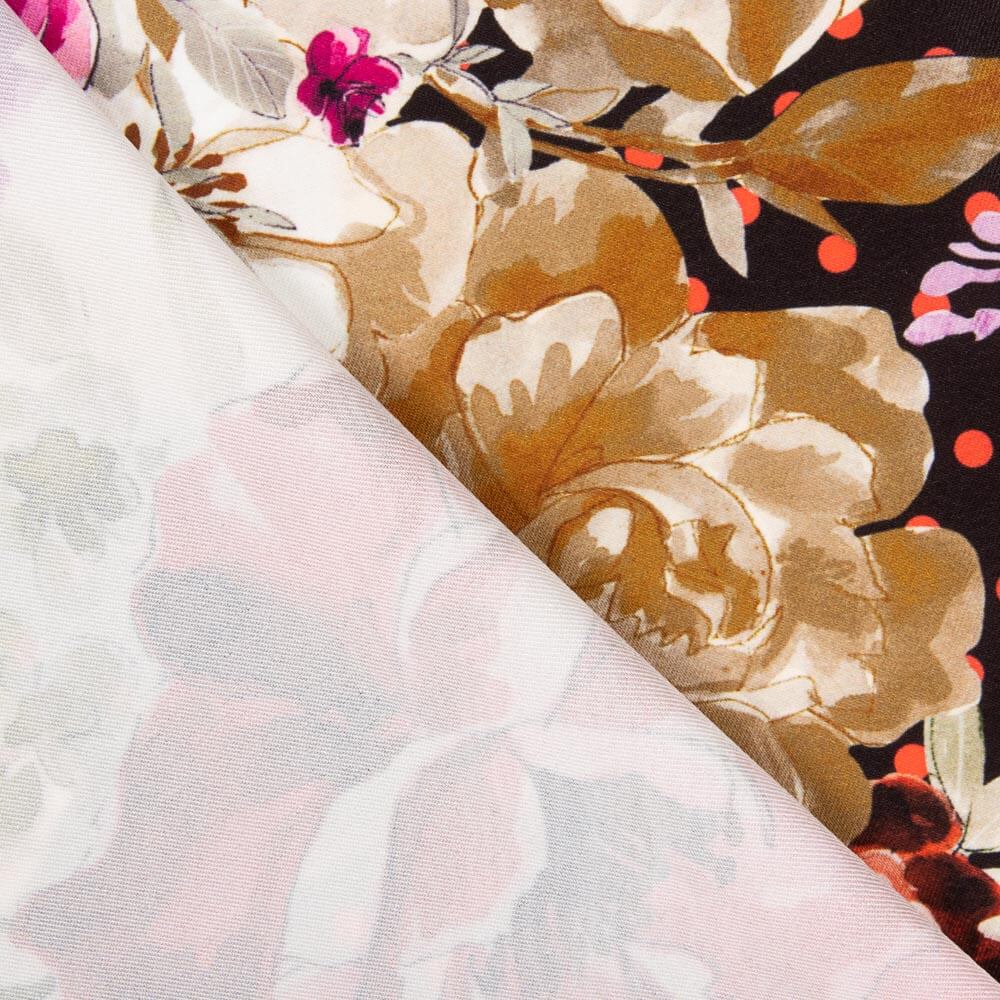 Trench stretch rouge à pois et fleurs - Ribes y Casals