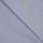 Double Gaze Lurex Etoiles Dorées Bleu - Ribes y Casals