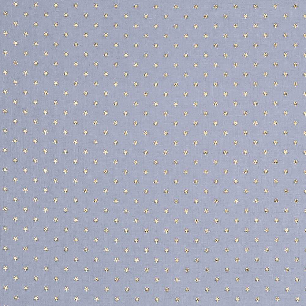Double Gaze Lurex Etoiles Dorées Bleu - Ribes y Casals