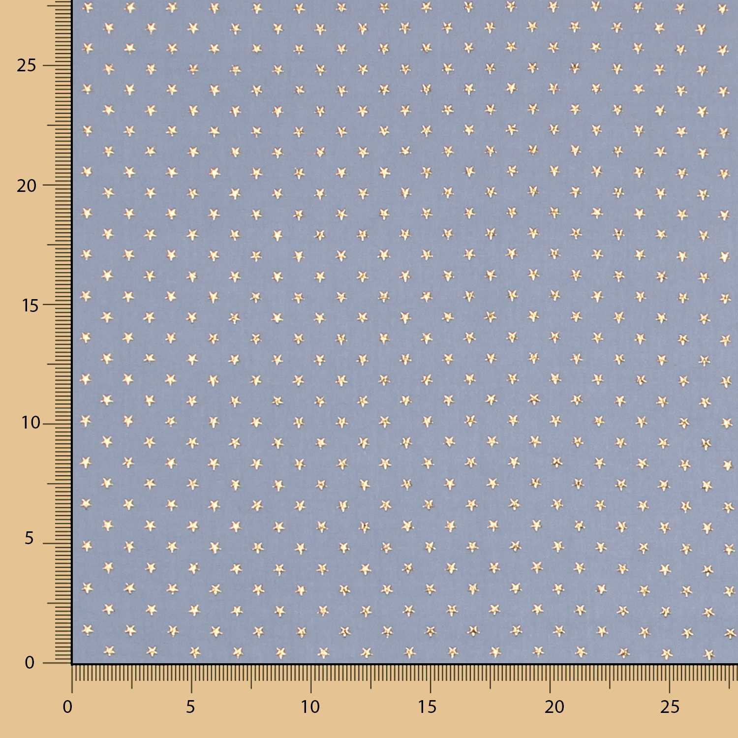 Double Gaze Lurex Etoiles Dorées Bleu - Ribes y Casals