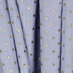 Double Gaze Lurex Etoiles Dorées Bleu - Ribes y Casals