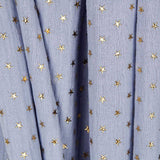 Double Gaze Lurex Etoiles Dorées Bleu - Ribes y Casals