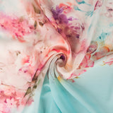 Mousseline Bouquet Vert dEau - Ribes y Casals