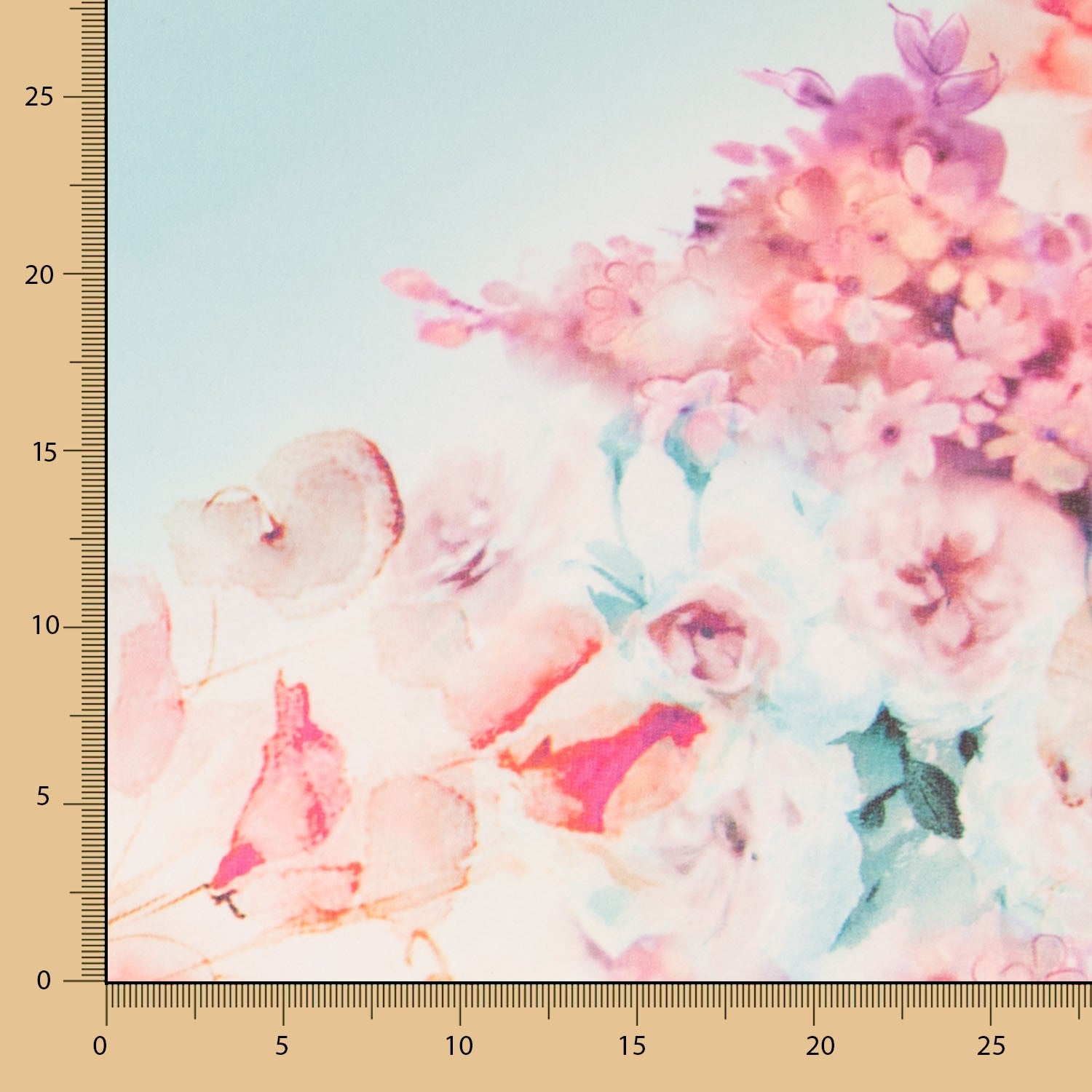 Mousseline Bouquet Vert dEau - Ribes y Casals