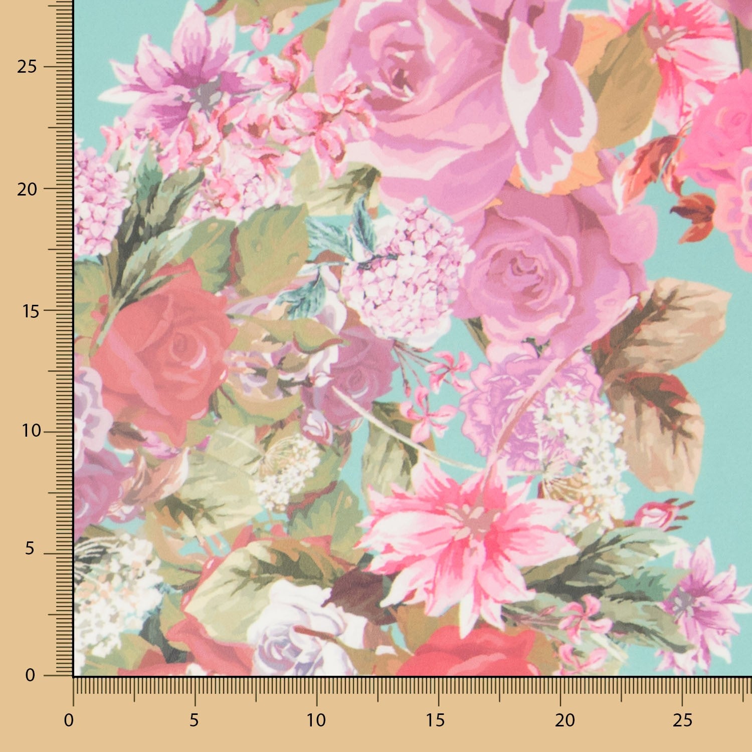 Mousseline Bouquet Vert Foncé - Ribes y Casals