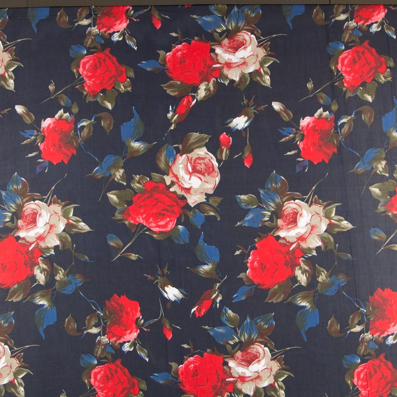 Gaze Crétonne Bleu Marine - Ribes y Casals