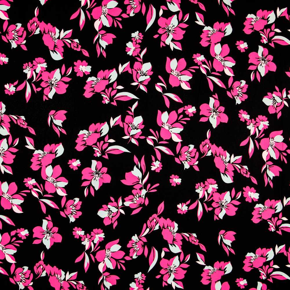 Gaze Fuchsia à Fleurs - Ribes y Casals