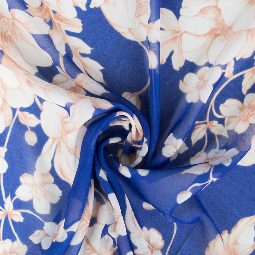 Gaze Bleu Fleurs Vintage - Ribes y Casals