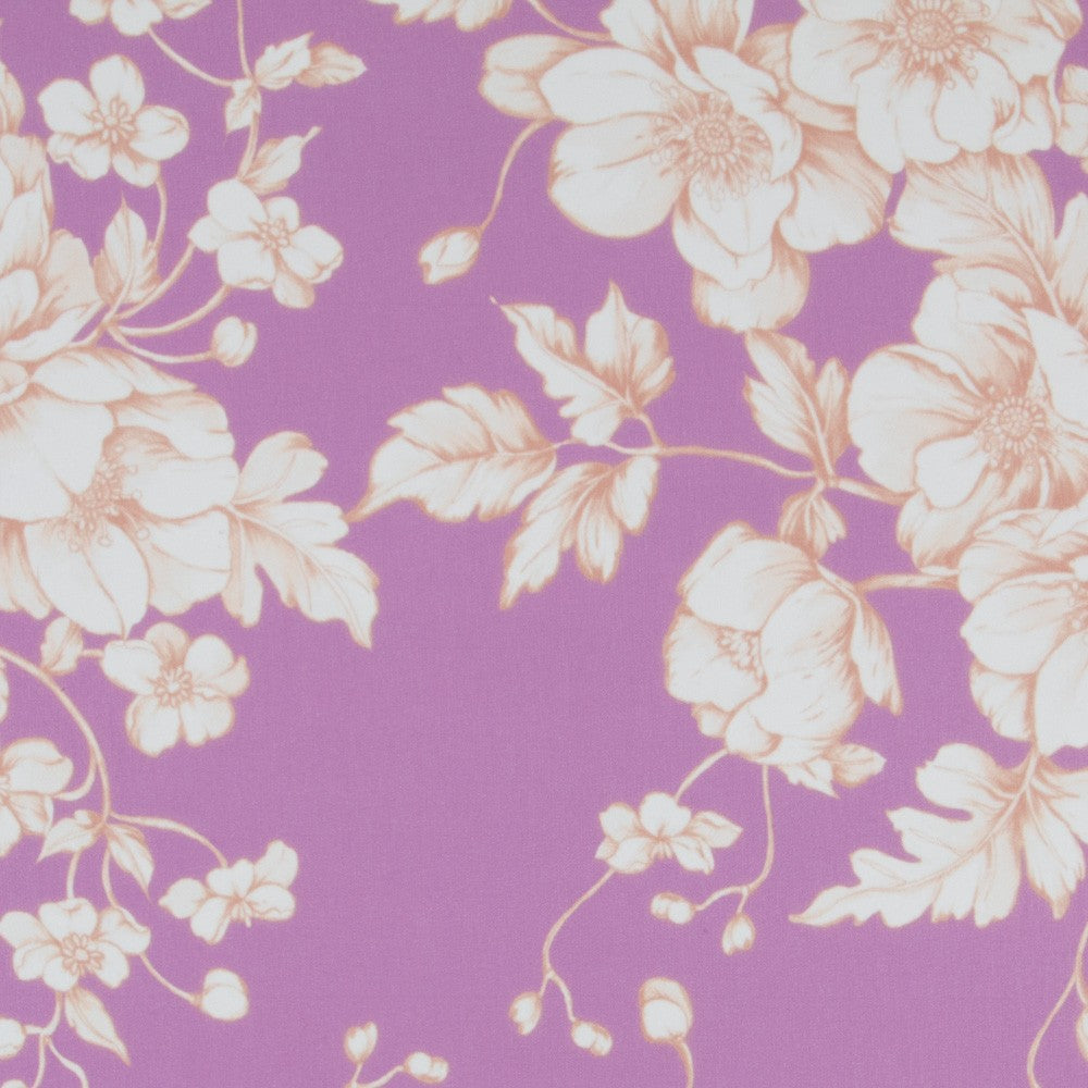 Mousseline Fleurs Mauve Vintage - Ribes y Casals