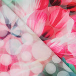 Mousseline Pétales Pois Fuchsia - Ribes y Casals