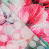 Mousseline Pétales Pois Fuchsia - Ribes y Casals