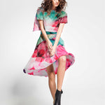 Mousseline Pétales Pois Fuchsia - Ribes y Casals