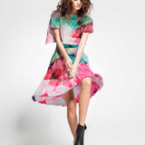 Mousseline Pétales Pois Fuchsia - Ribes y Casals