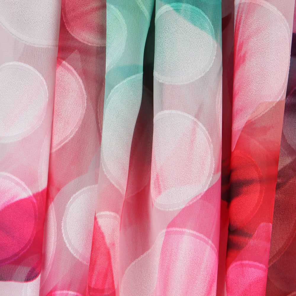 Mousseline Pétales Pois Fuchsia - Ribes y Casals