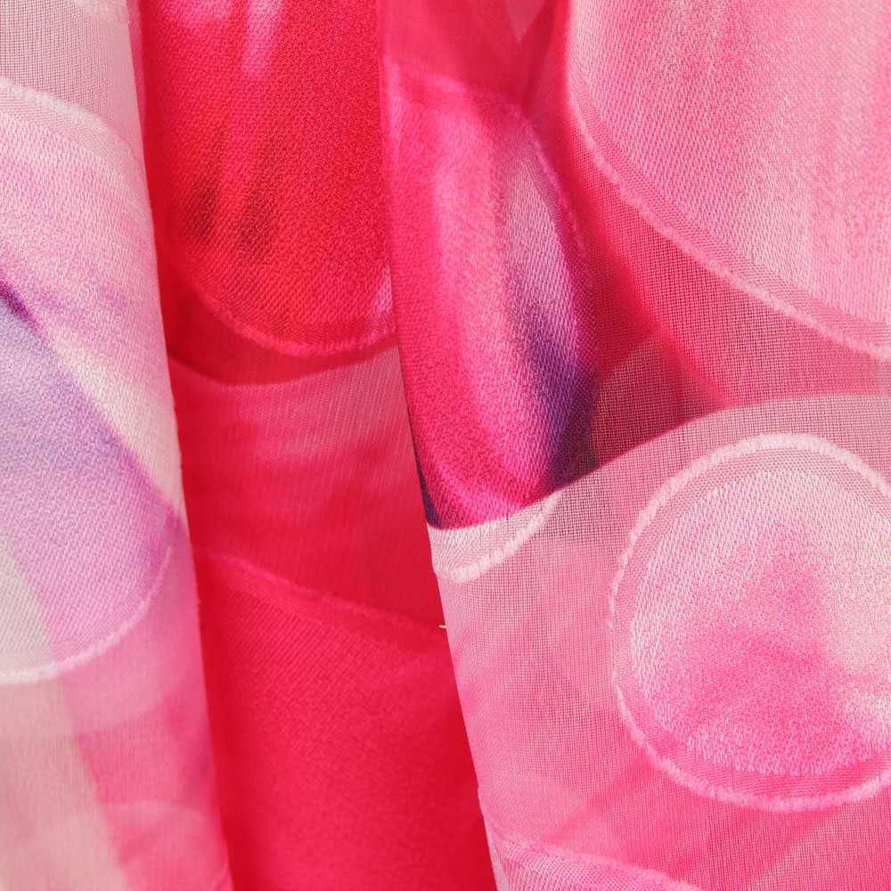 Mousseline Pétales Pois Fuchsia - Ribes y Casals