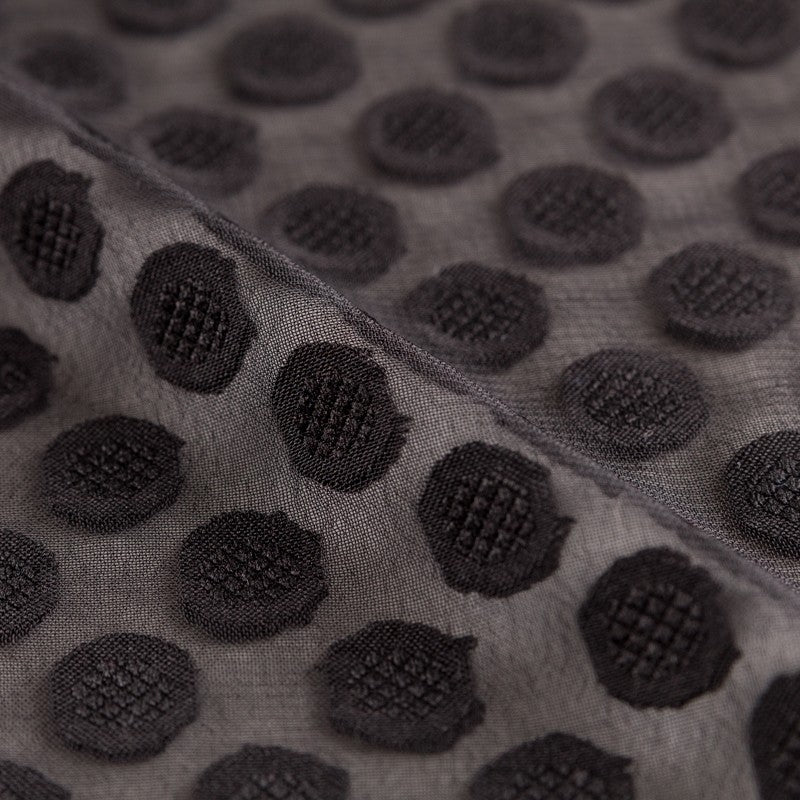 Gase à Pois Plumetis Noir - Ribes y Casals