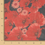 Mousseline Polyester Coquelicots - Ribes y Casals